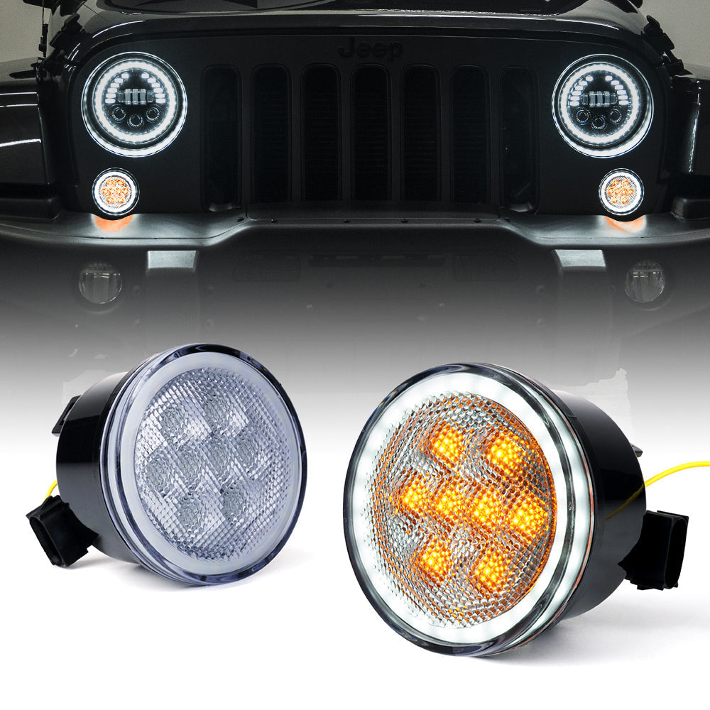 Xprite Xprite Led Amber Turn Signal Light With Halo Drl 07