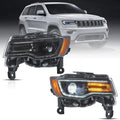 LED Headlight Assembly Full LED With Startup Animation/ Blue DRL For 2014-2022 Grand Cherokee (WK2）