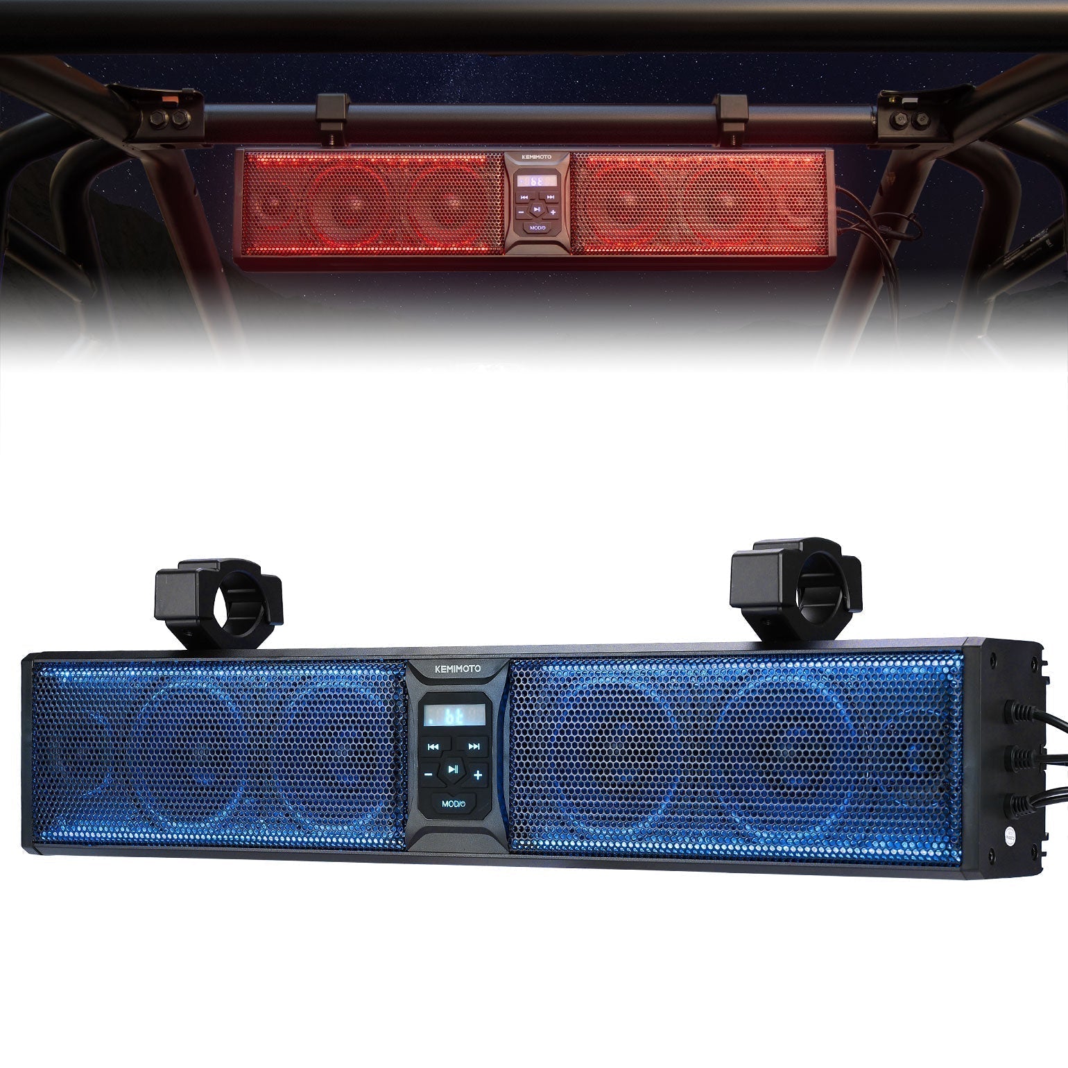 Kemimoto 6 Speaker 26 Inch RGB Bluetooth Sound Bar Polaris RZR/ 570/ 8