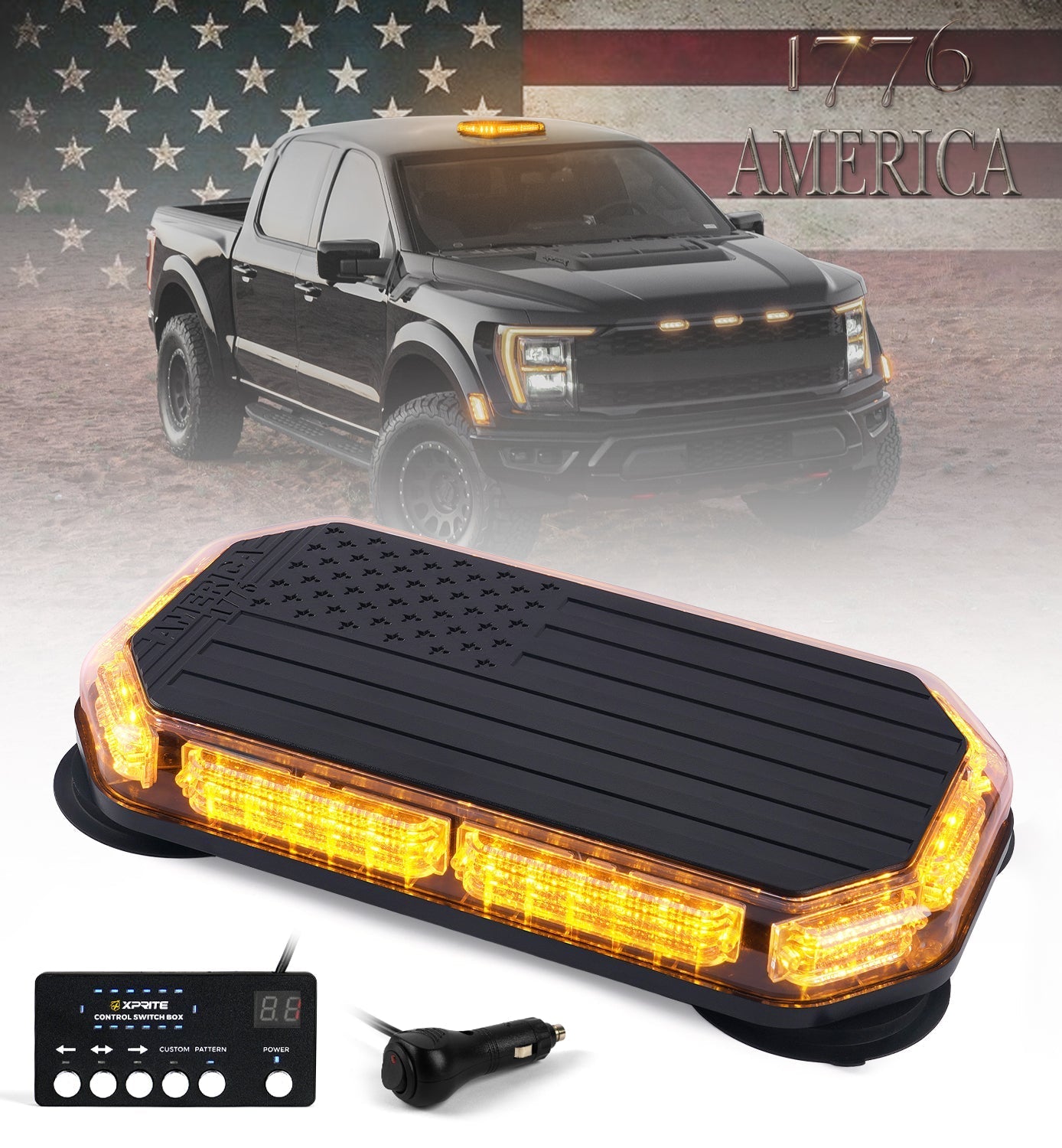 Ford Pickup Truck Drill Free Light Bar Cab Mount for F150, F250 - F550