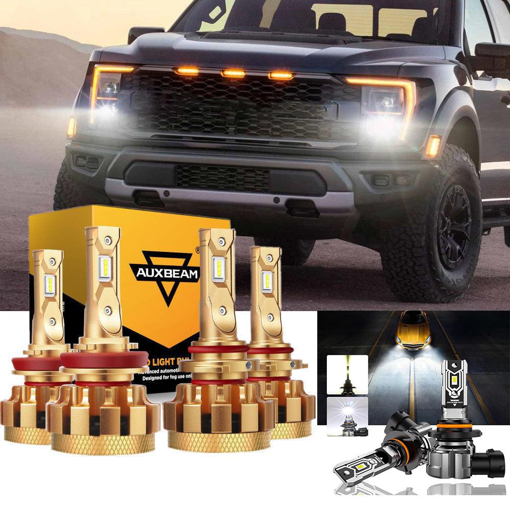 For 2015-2020 F150 F-16 Plus Series 9005+H11 Built-in Canbus Automotive Grade 28000LM LED Light Bulbs High Low Beam Bundle