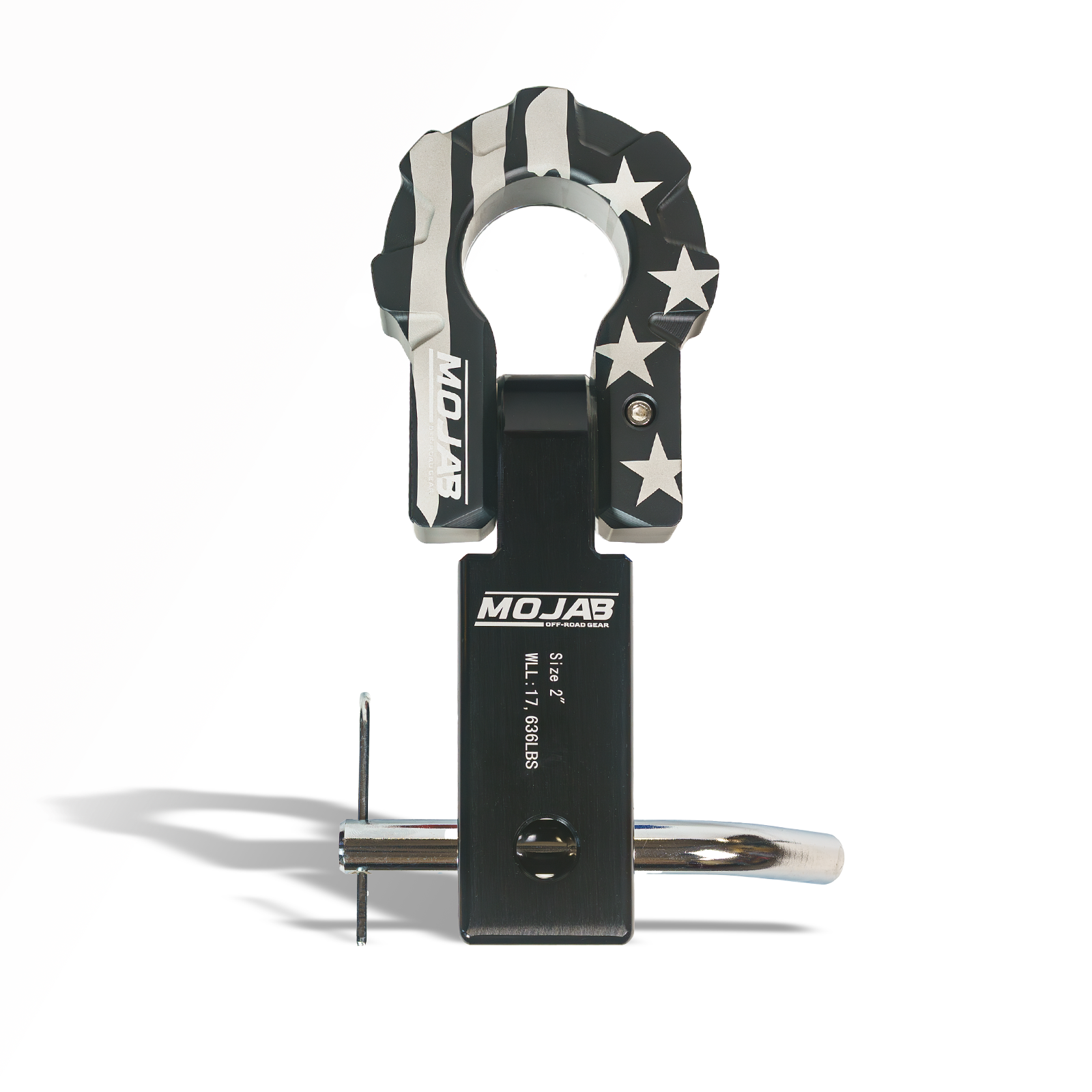 2'' Aluminum Hitch Receiver with Aluminum D-Shackle 9T-Ceramic coated (Lifetime Warranty)