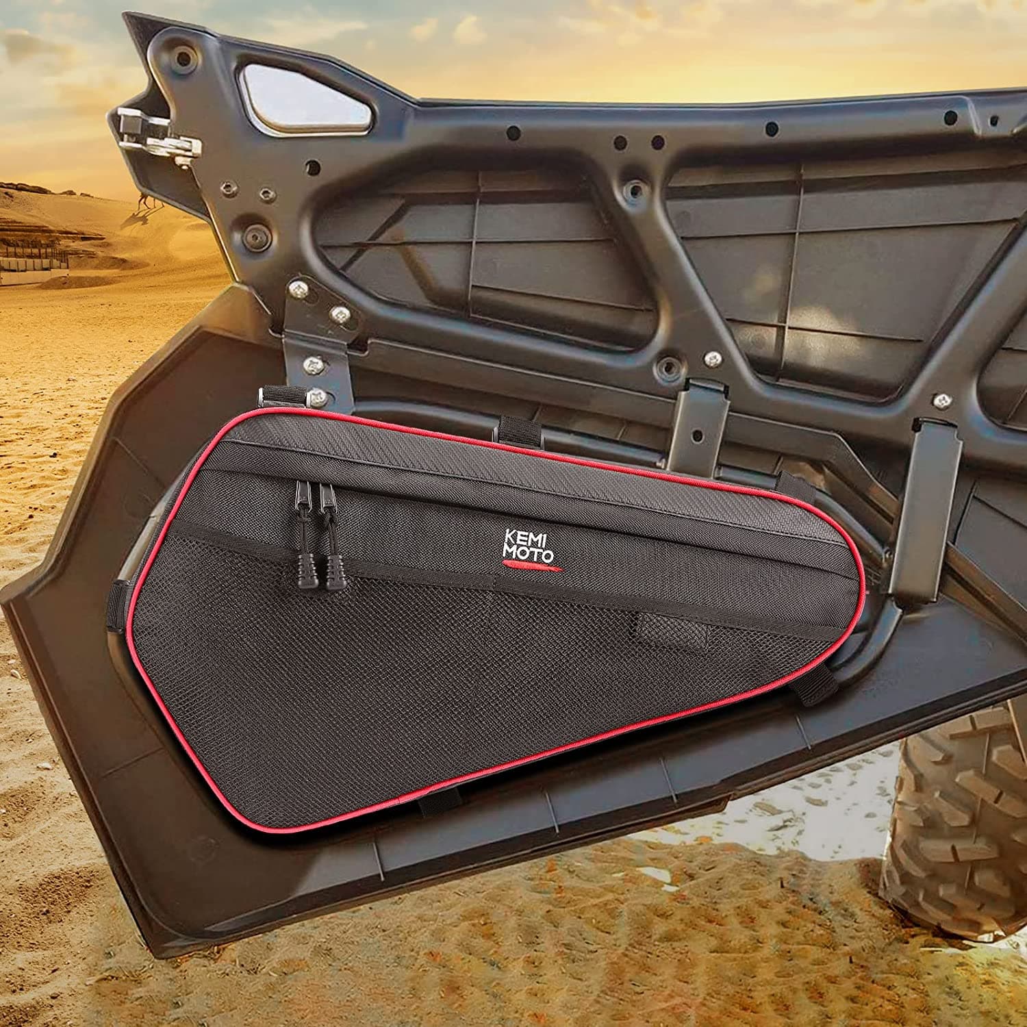 Kemimoto Lower Door Storage Bag, Upgraded 1680D Polaris RZR