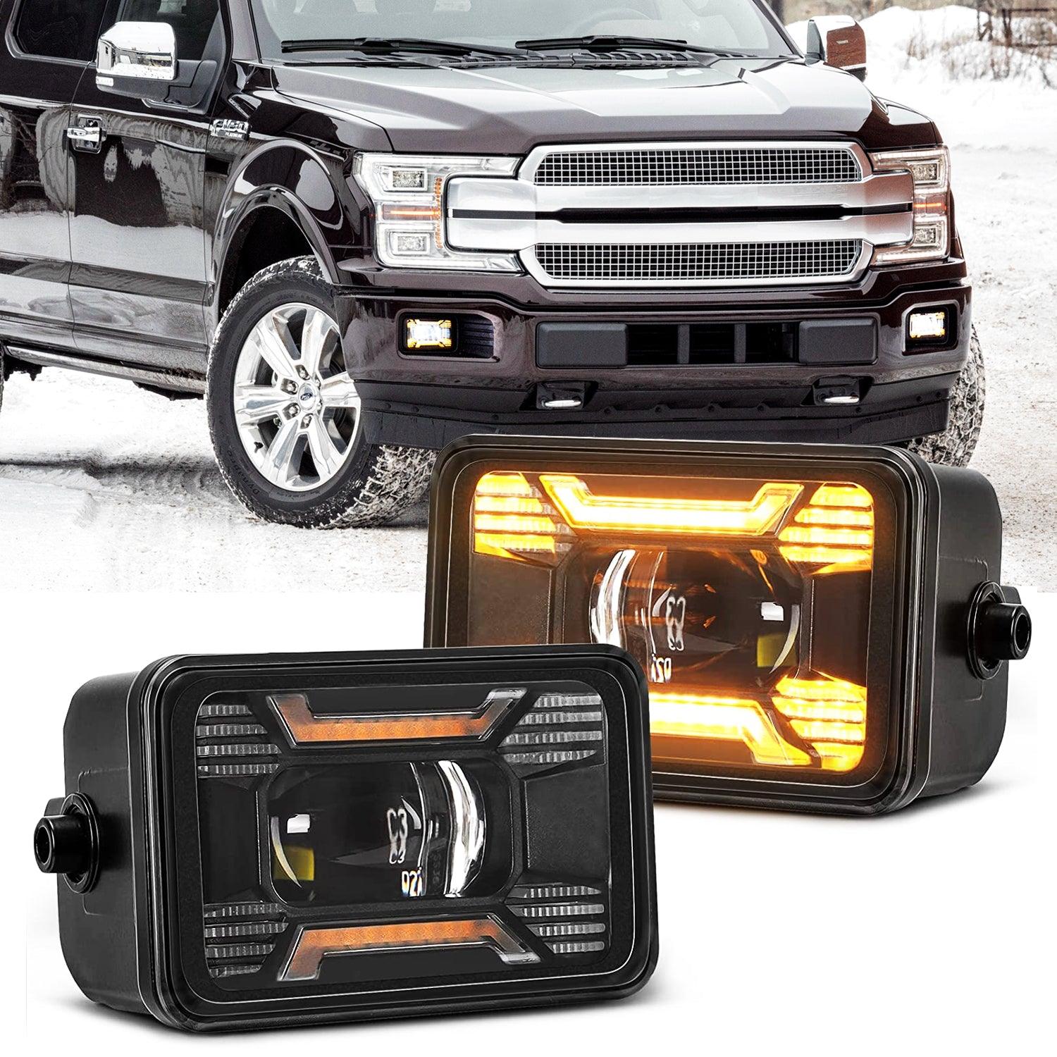 (2pcs/set) 60W LED Fog Lights with DRL/ Turn Signal for F150 2015 2016 2017 2018 2019 2020