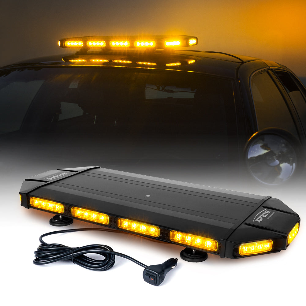 Mini LED Rooftop Strobe Light Bar with Magnetic Base | Blaze Series