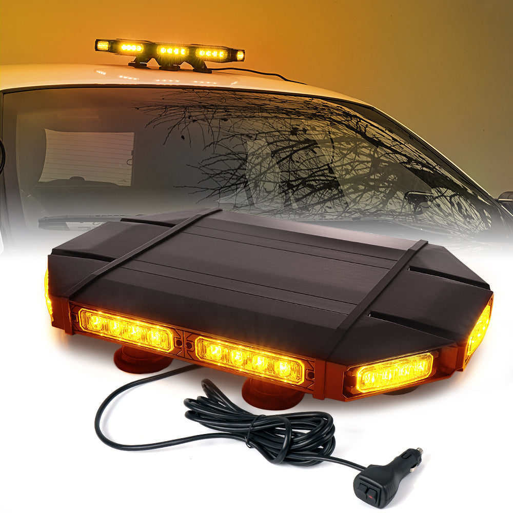 Mini LED Rooftop Strobe Light Bar with Magnetic Base | Blaze Series