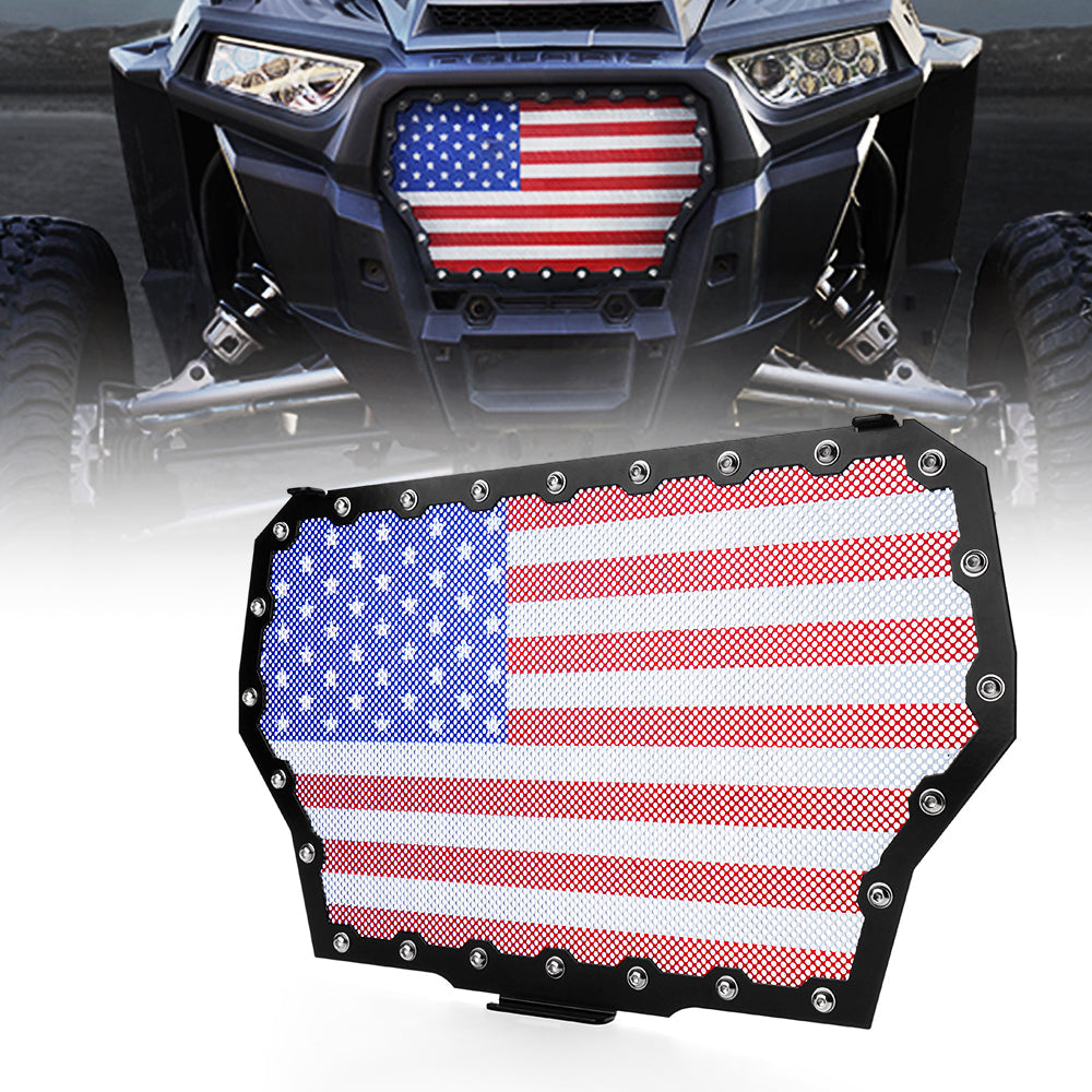 Xprite Black Steel Grille with U.S. Flag Mesh 2014-2018 Polaris RZR XP