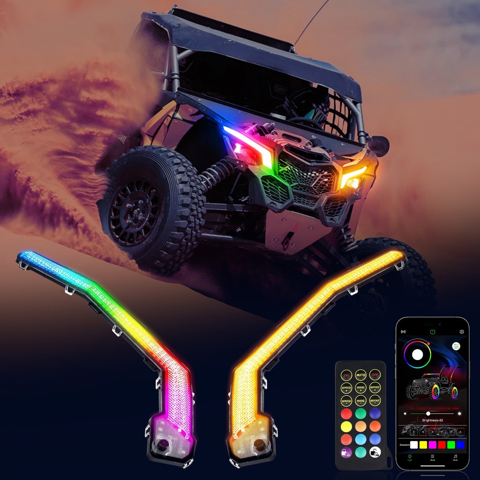 Xprite RGB X3 Fang Lights Compatible with Maverick X3 XDS XRS M