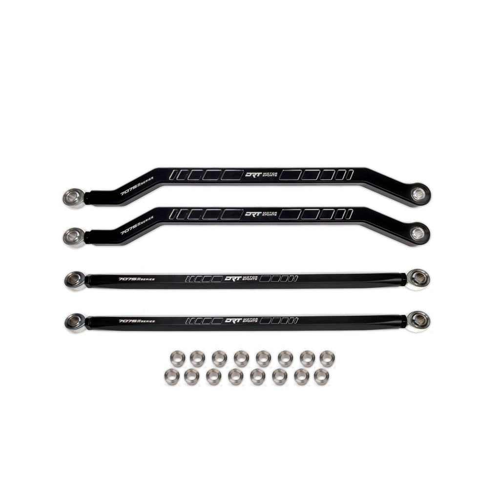 Billet Aluminum Race Series 7075 XD High Clearance Radius Rod Set For Polaris Pro R / Pro S / Turbo R
