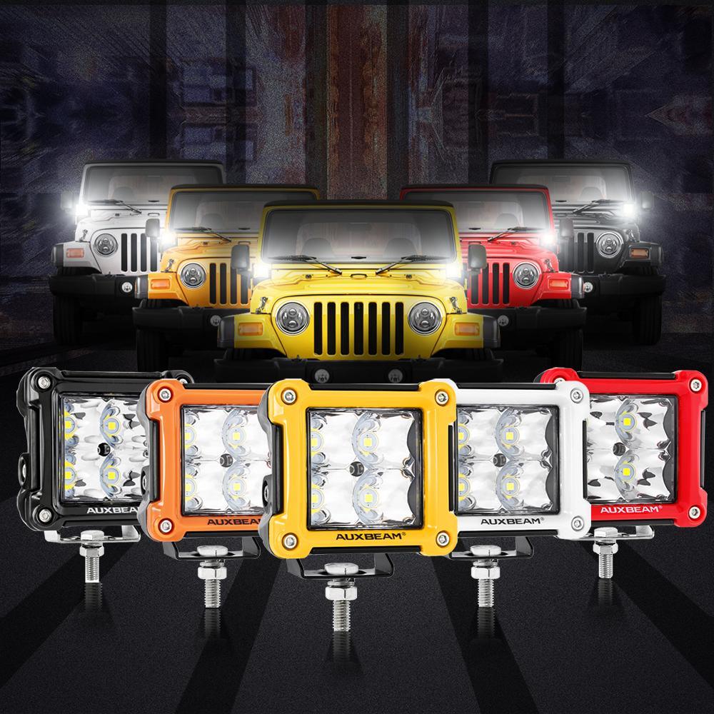 3" 40W LED Pods Light Spot/Flood Multicolor frame with wiring harness for