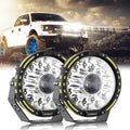 (2pcs/set) 7 Inch 230W 33332LM 360-PRO Series Custom Lens Offroad LED Driving Lights+Amber/Black Covers(Optional) for F150 F250