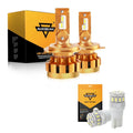 For 2000-2003 HONDA CIVIC H4 9003 F-16 Plus Series Automotive Grade 14000LM LED Light Bulbs High Low Beam Bundle