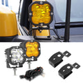 3 Inch 80W 9600LM LED Pods Lights White&Yellow with A-Pillar Mounting Bracket For Bronco 2/4 Door 2021 2022