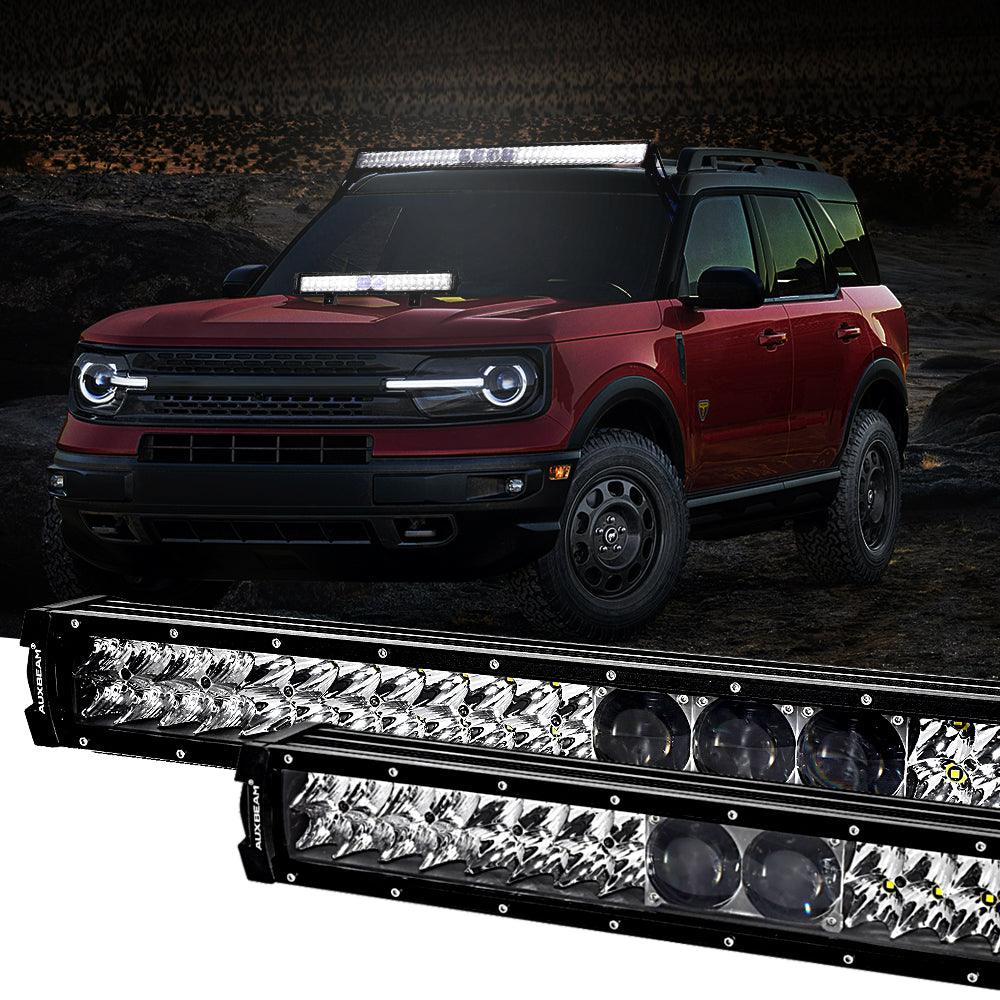 12"/22"/32"/42"/52" 5D-PRO Series LED Light Bar with 5D Projectors For Bronco