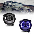 Full LED Dual Beam Projector Headlight Assembly With Blue Breath Light Black For 2018-Present Wrangle 4th Gen (JL) & 2019-Present Gladiator (JT)