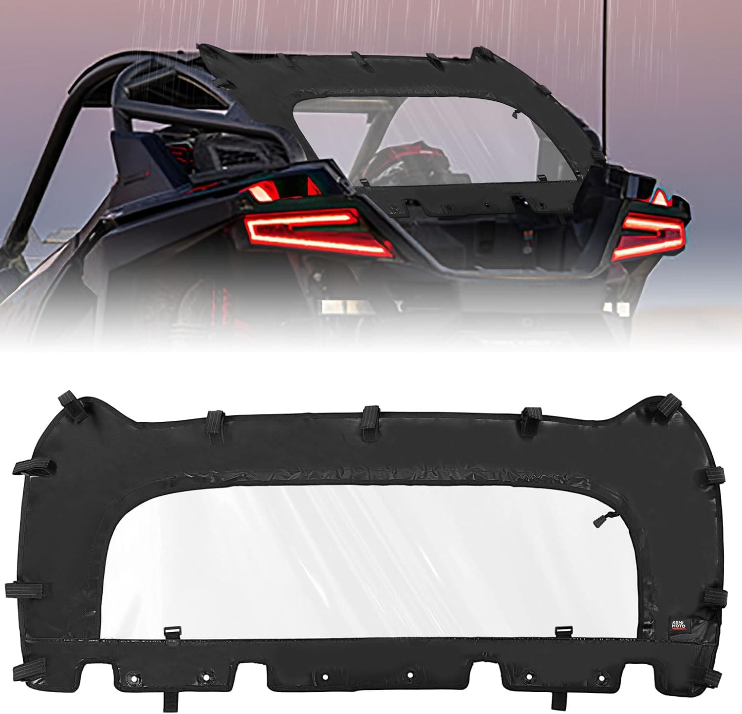 Kemimoto Soft Rear Windshield Polaris RZR PRO R/ R4 2022-2024