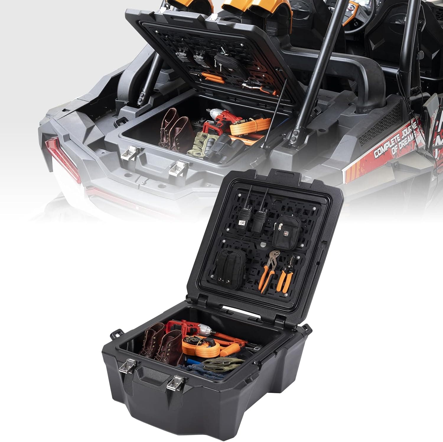 Kemimoto 100L Rear Box Section Storage Container Polaris RZR XP 1000 /