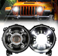 (2pcs/set) 9'' Round 100W LED light with Hi-Lo Beam & DRL for 2018-2022 Wrangler JL, 2019-2022 Gladiator JT