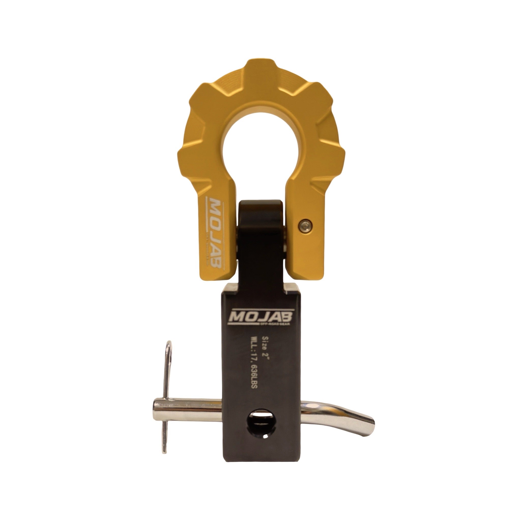 2'' Aluminum Hitch Receiver with Aluminum D-Shackle 9T-Ceramic coated (Lifetime Warranty)