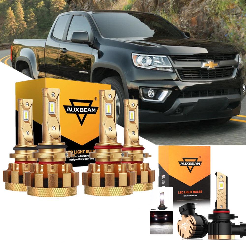 For 2010-2012 Colorado F-16 Plus Series Built-in Canbus Automotive Grade 14000LM LED Light Bulbs High Low Beam Bundle