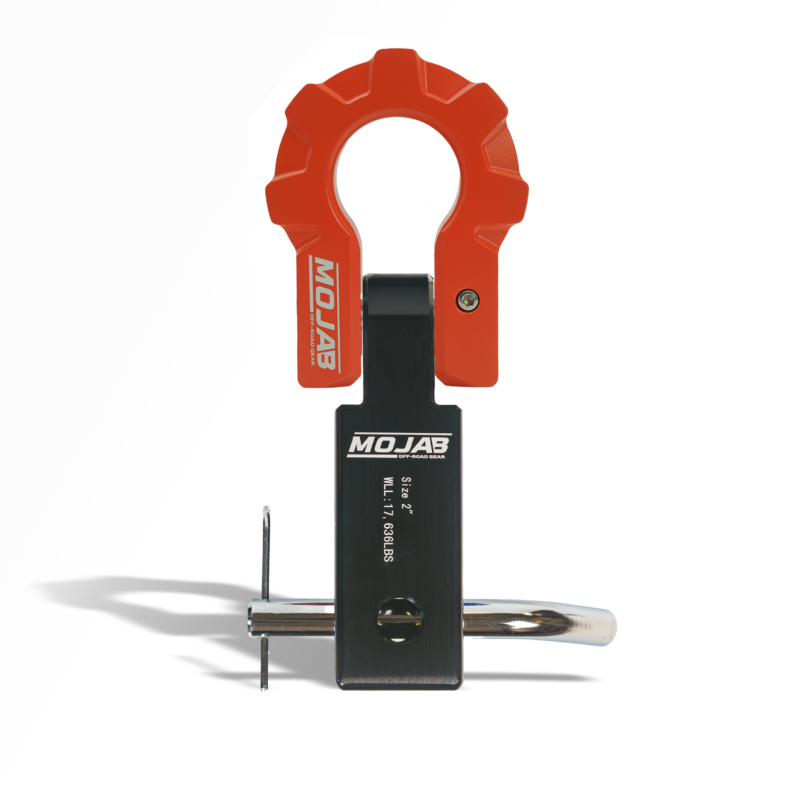 2'' Aluminum Hitch Receiver with Aluminum D-Shackle 9T-Ceramic coated (Lifetime Warranty)