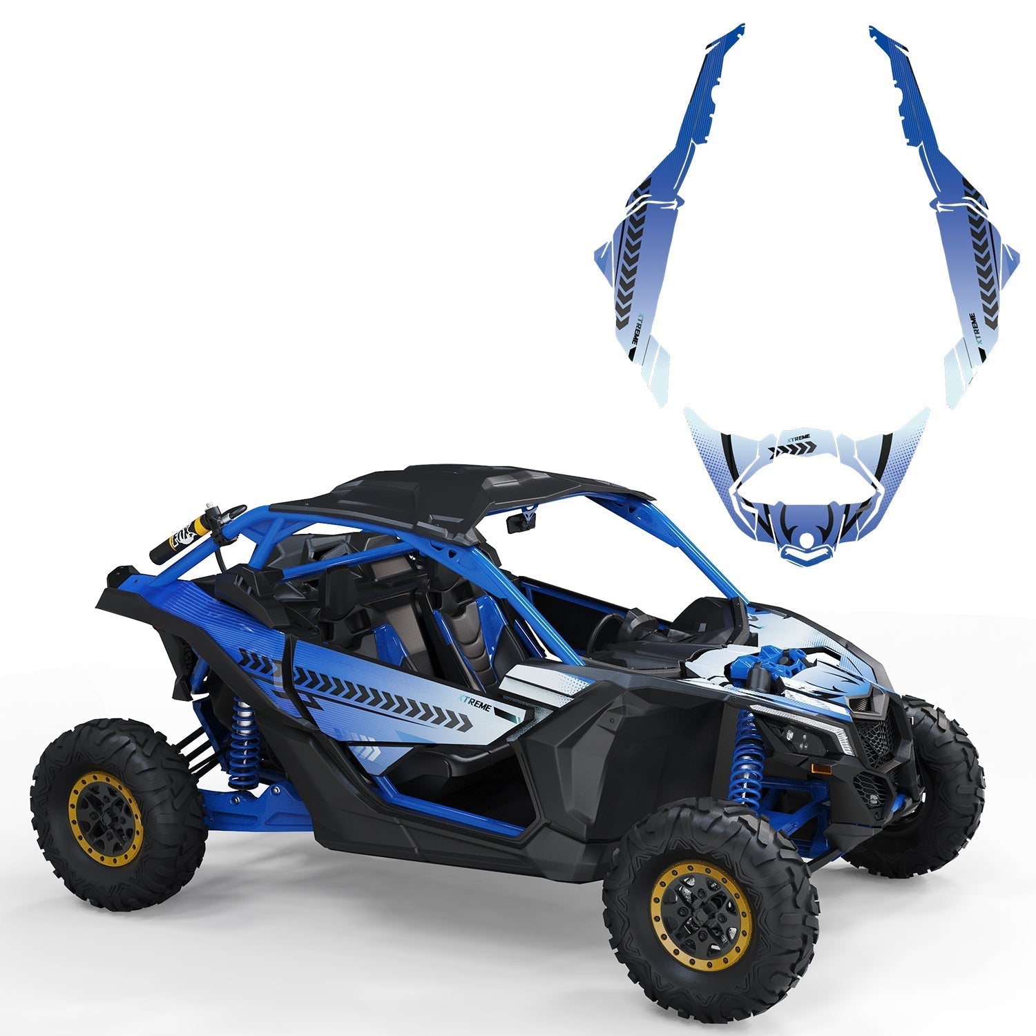 Kemimoto Graphic Decal Maverick X3 | Blue