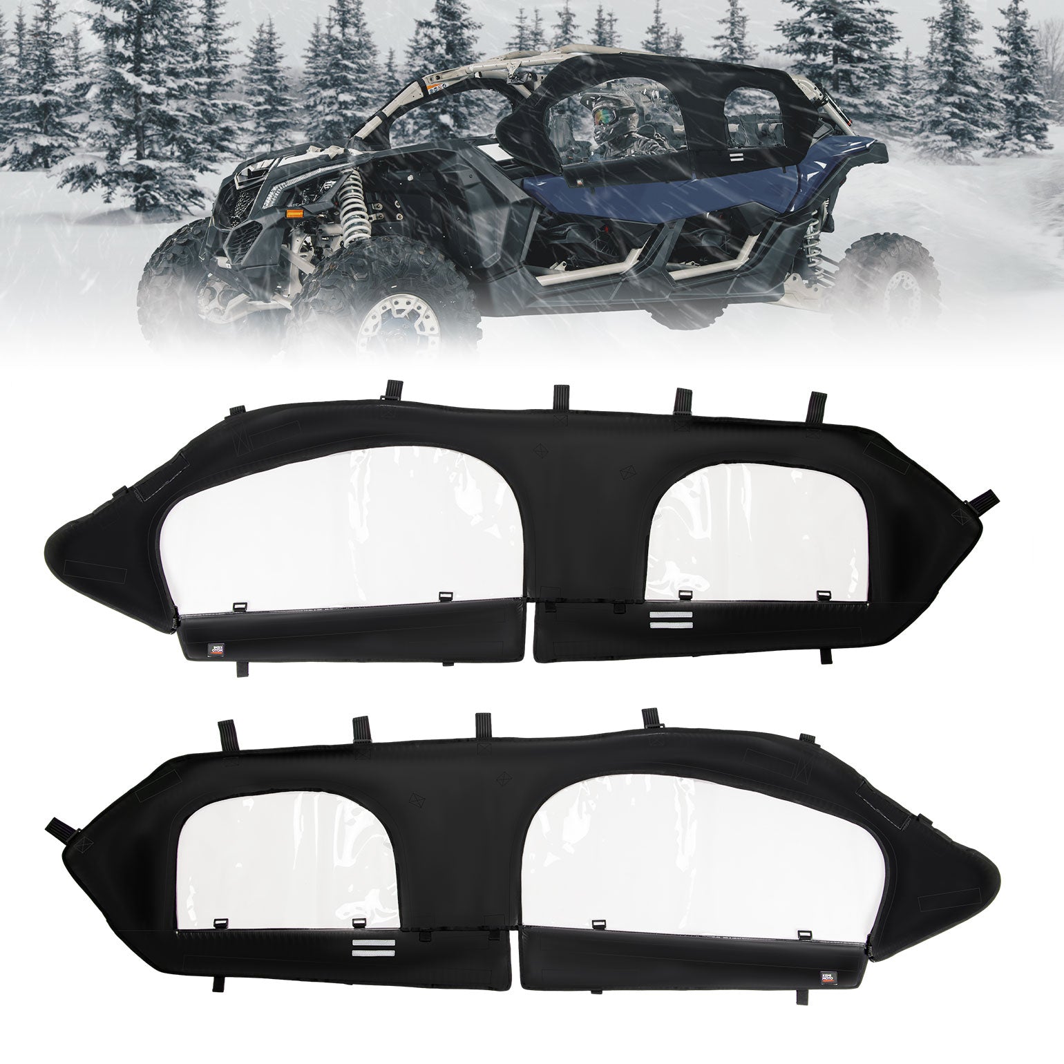 Kemimoto Upgraded Soft Cab Enclosure Doors Maverick X3 MAX