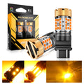 🆕T25 3157 3156 LED Turn Signal Light Rear/Front, Side Marker Light Bulbs 50W 4000LM CAN-Bus Error Free 3000K Amber B21-PRO Series |2 Bulbs