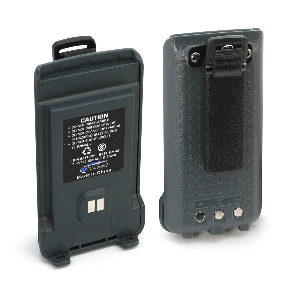 GMR2 Replacement Battery with 12v Charge Port and Belt Clip - Grey