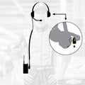 Crew Chief - H42 Spotter Headset and Rugged Handheld Radio Package - Single Radio with Nitro Bee X / R1 Business Band Handheld - Digital and Analog / Blue