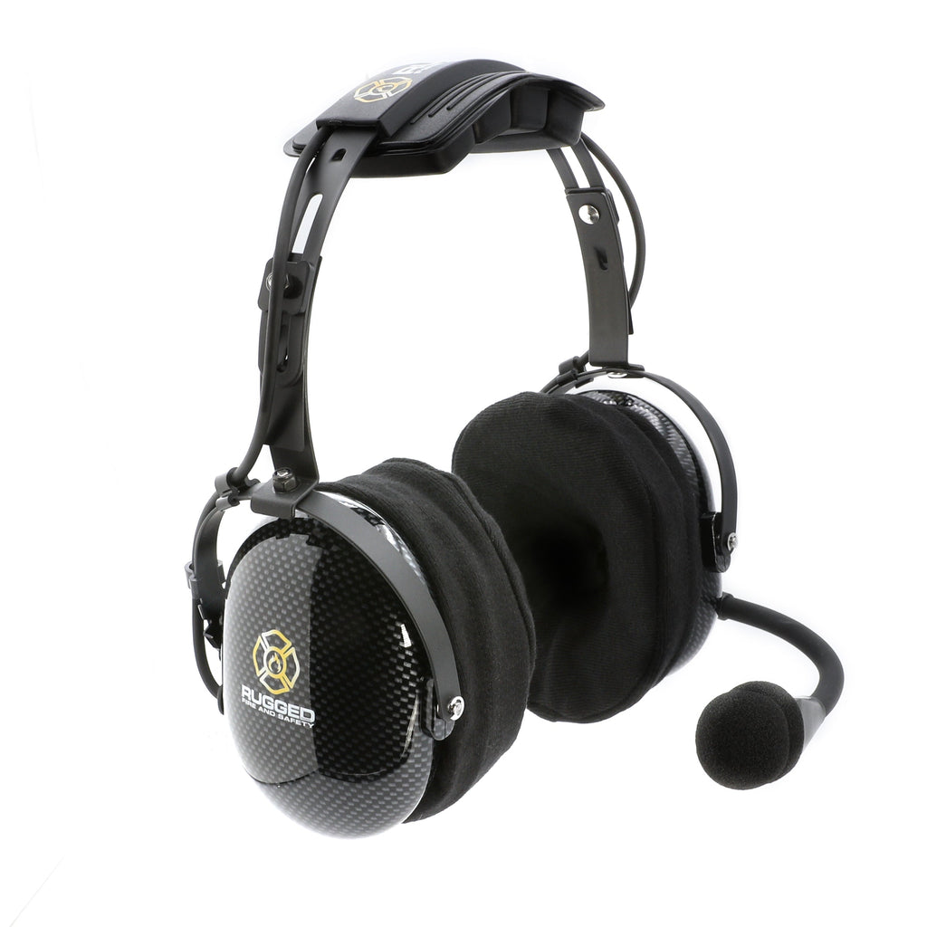FHS Over-The-Head Fire Safety Industrial Headset - With PTT Button / For David Clark / Sigtronics / Avcomm