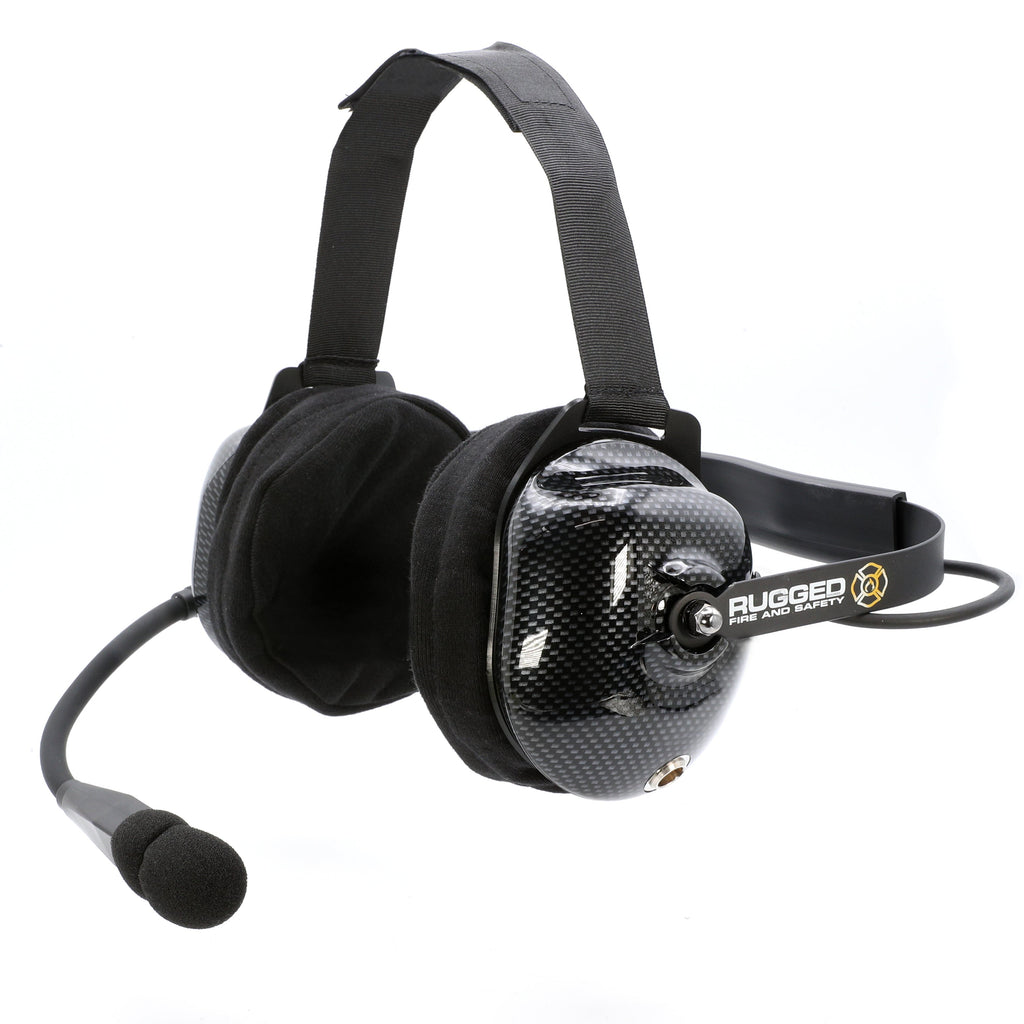 FHS Behind-The-Head Fire Safety Industrial Headset - With Mic On/Off Button / For Rugged / Firecom