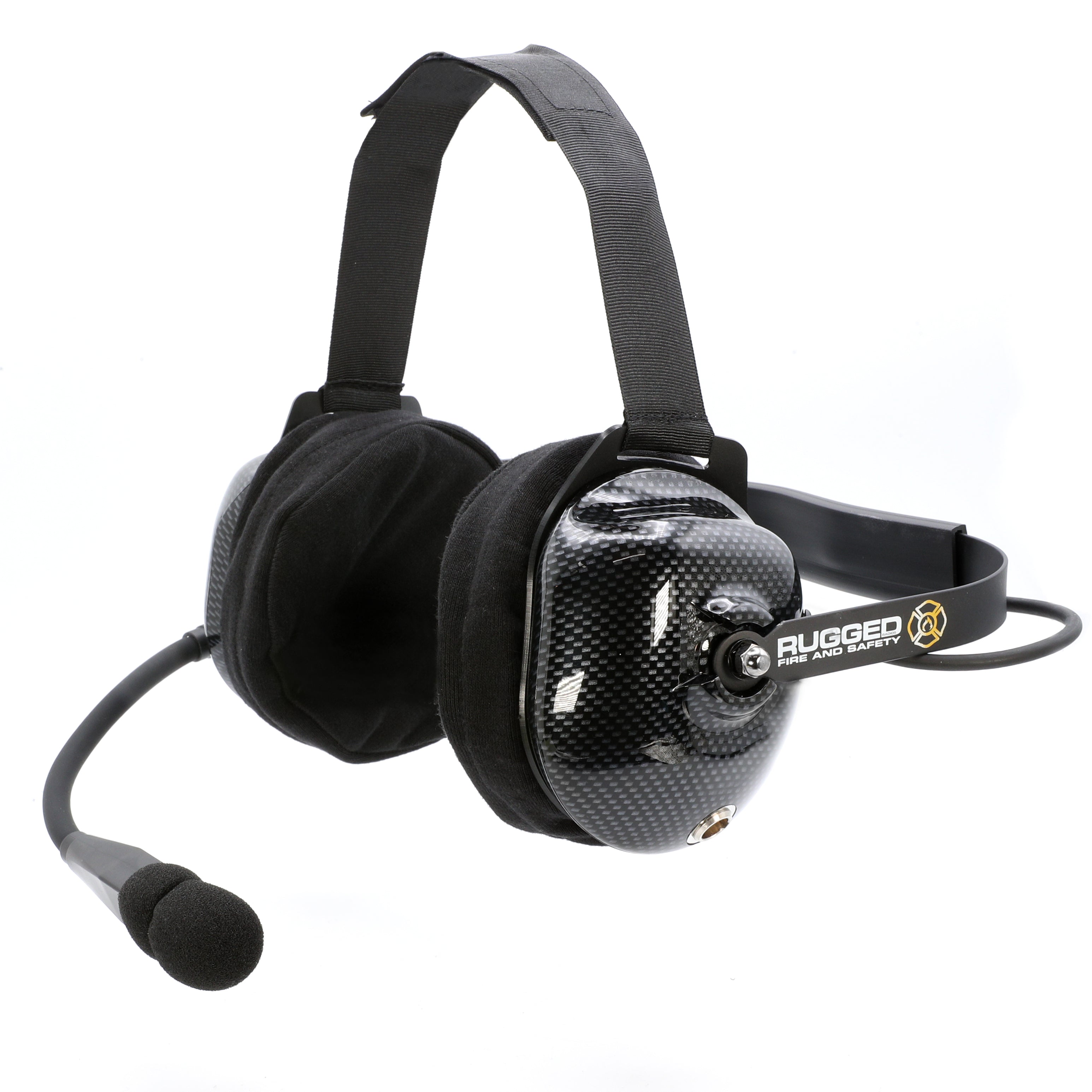 FHS Behind-The-Head Fire Safety Industrial Headset - With Mic On/Off Button / For Rugged / Firecom
