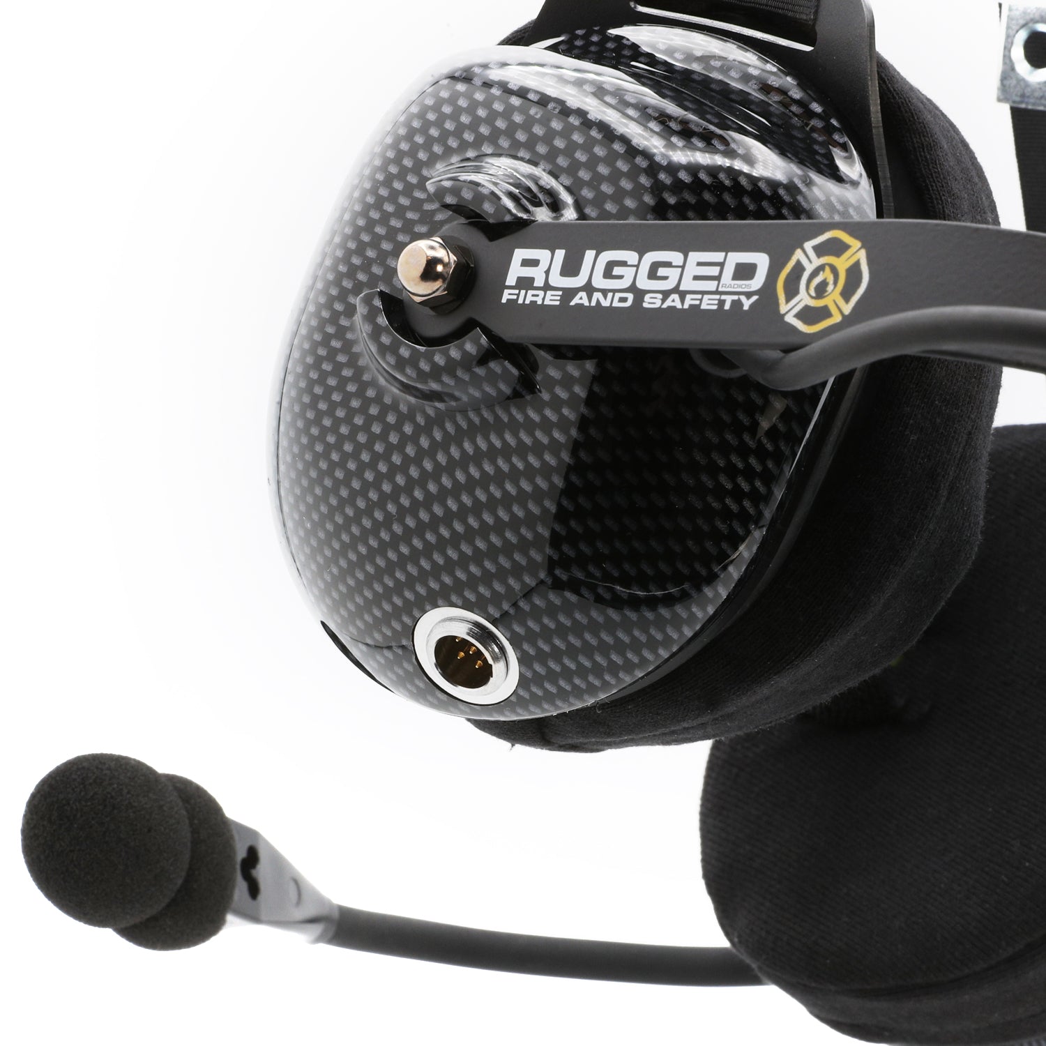 FHS Behind-The-Head Fire Safety Industrial Headset - With Mic On/Off Button / For Rugged / Firecom