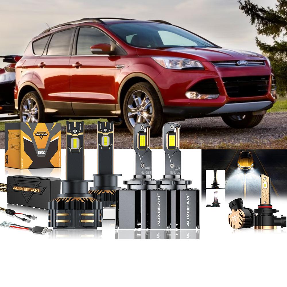 For 2013-2016 Escape H1 D3S LED Headlight Bulbs Bundle with HID Headlamps