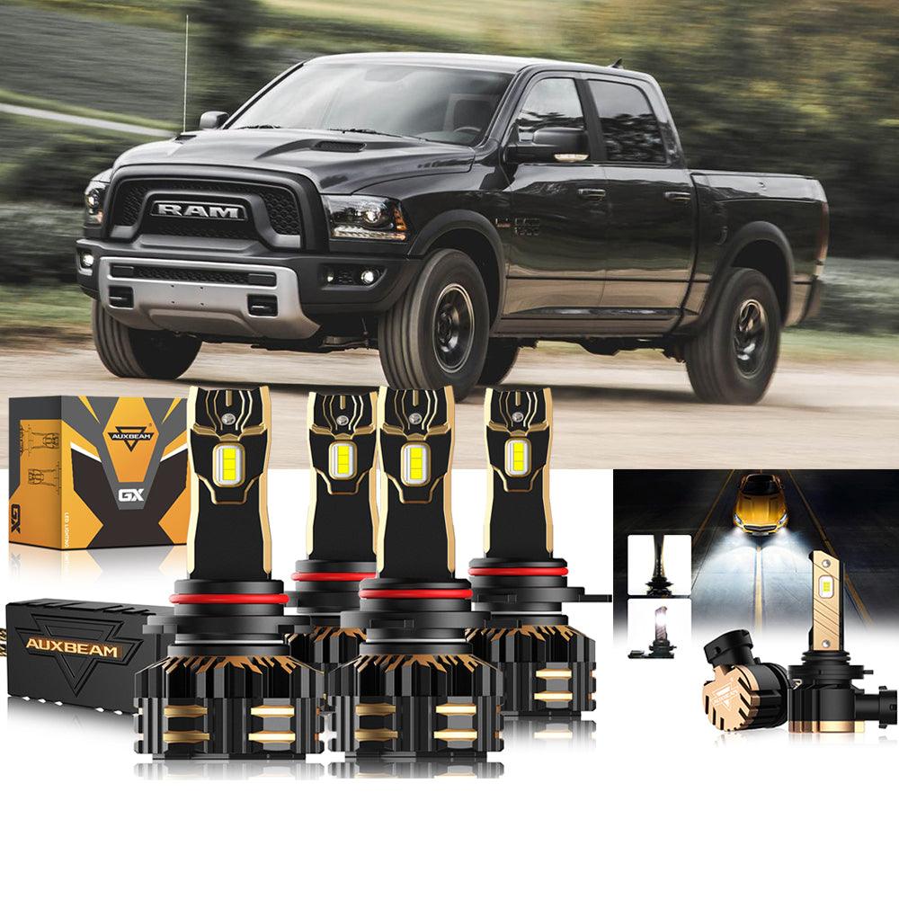 For 2015 1500 (with projector-type headlights) 9005 9012 LED Headlight Bulbs Bundle