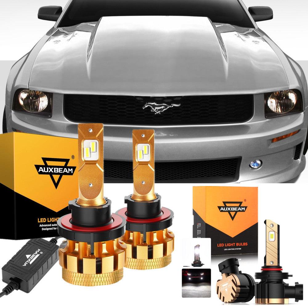 For 2005-2006 Mustang(GT) F-16 Plus Series Built-in Canbus Automotive Grade 14000LM LED Light Bulbs High Low Beam Bundle