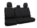 Rear Bench Seat Covers for 2012-14 Ford Raptor - Black with Red Stitch