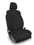 Front Seat Covers for 2013-2017 Subaru Crosstrek (Pair) - Black with Red Stitch