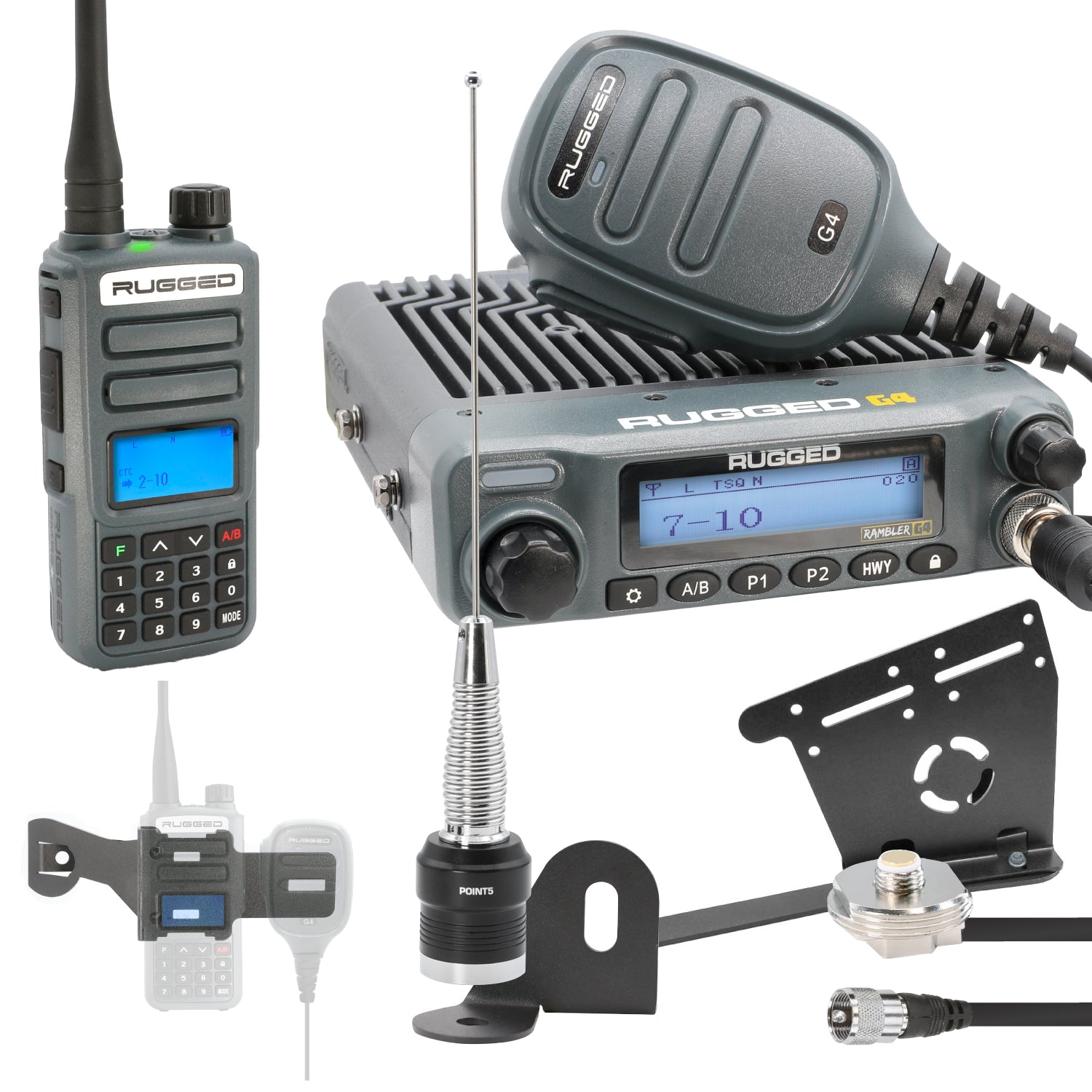 ULTIMATE GMRS Mobile Radio Kit for Wrangler JL and Gladiator JT