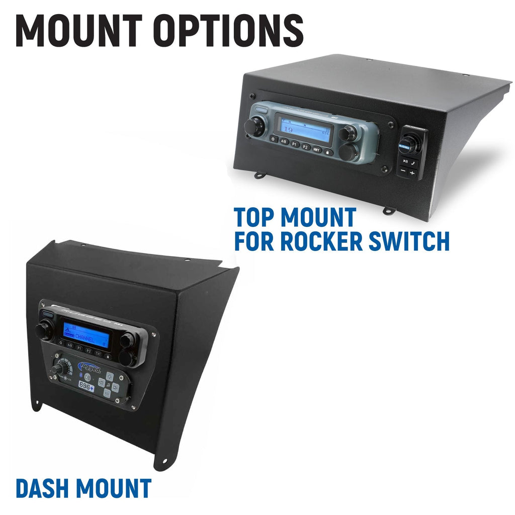 Kawasaki Teryx KRX Complete Communication Kit with Bluetooth Intercom and 2-Way Radio - 696 PLUS / G1 GMRS / Dash Mount