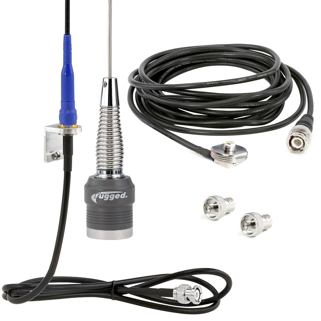 Long Track Antenna Upgrade Kit for Rugged V3 / RH5R Handheld Radio - UHF