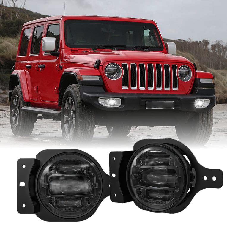 (2pcs/set) 4 Inch LED Fog Lights Replacement for Wrangler JL 2018 2019 2020