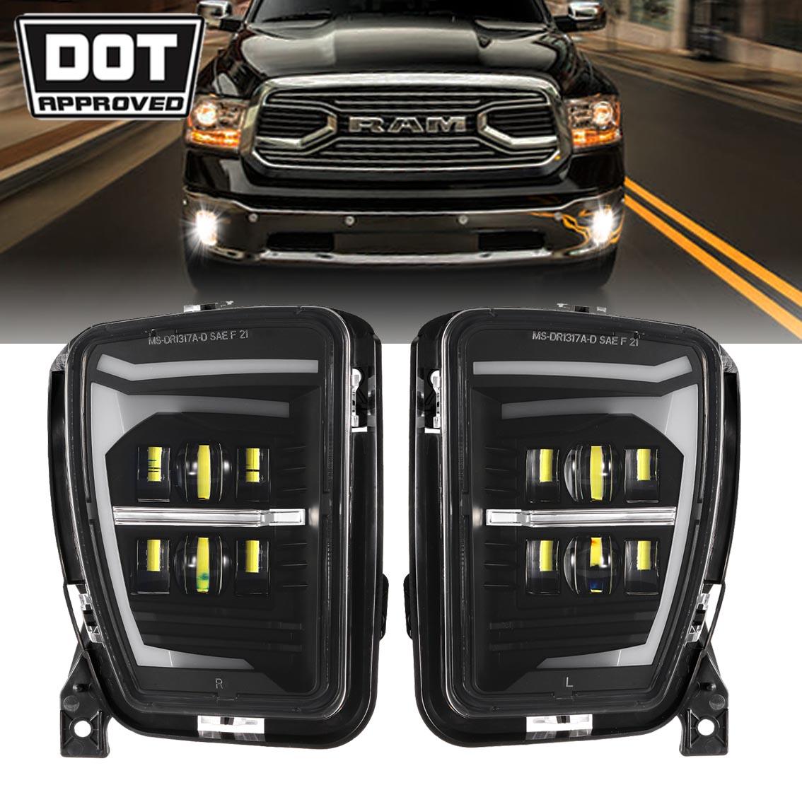 (2pcs/set) DOT Approved LED Fog Lights with DRL for 2013-2018 1500