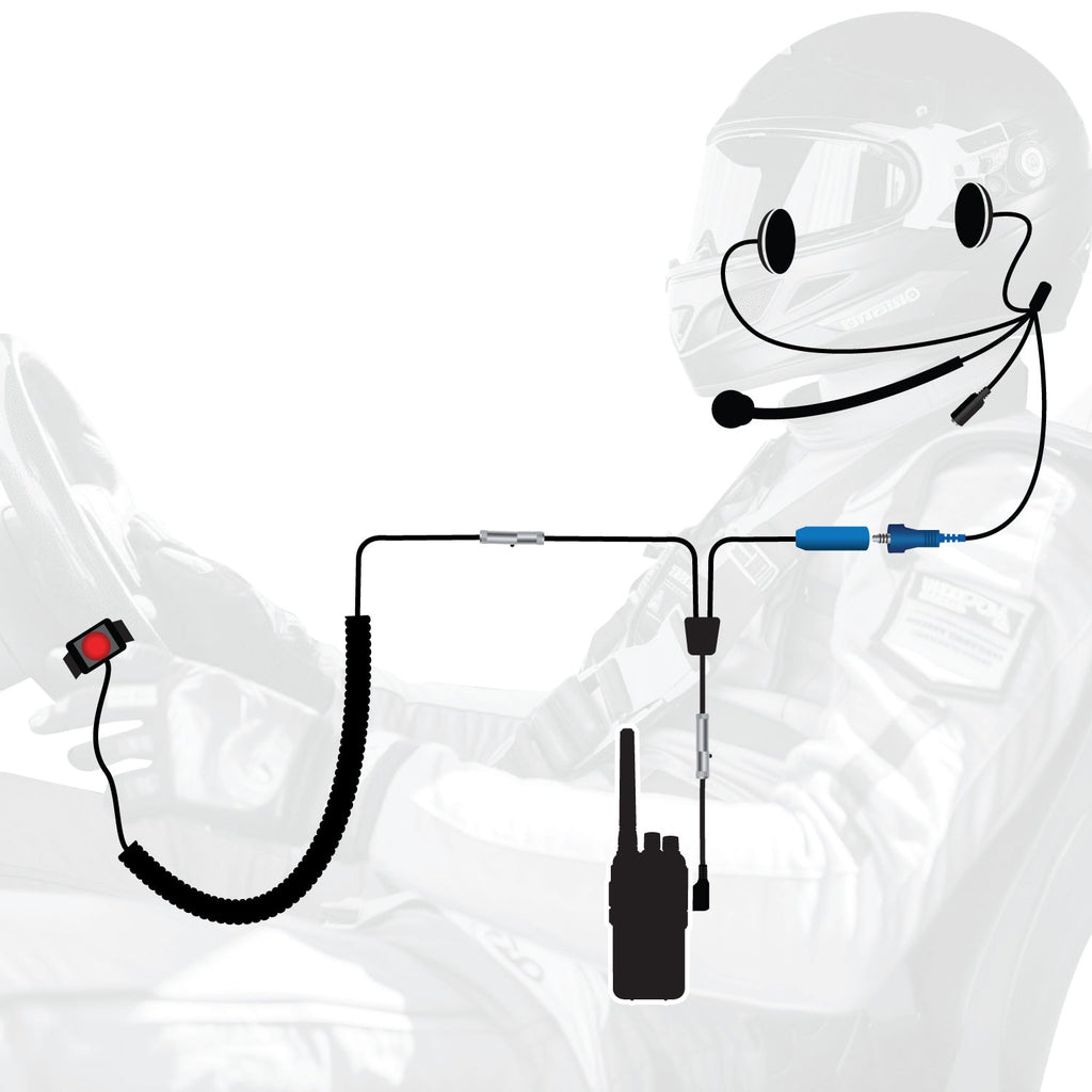 RUGGED Wired Driver Only Communication Kit with RDH16 Radio - Kit with Earbuds
