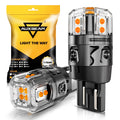🆕T20 7443 7440 LED Turn Signal Light Rear/Front, Side Marker Light Bulbs 13W 500% High Brightness CAN-Bus Error Free 3000K Amber B52 Series | 2 Bulbs