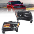 LED Headlight Assembly Full LED With Startup Animation/Blue DRL For 2011-2013 Grand Cherokee (WK2)