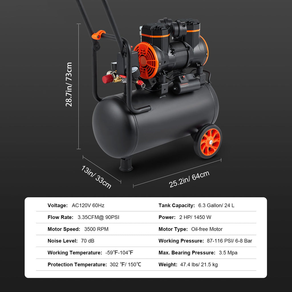 6.3 Gallon Air Compressor by VEVOR