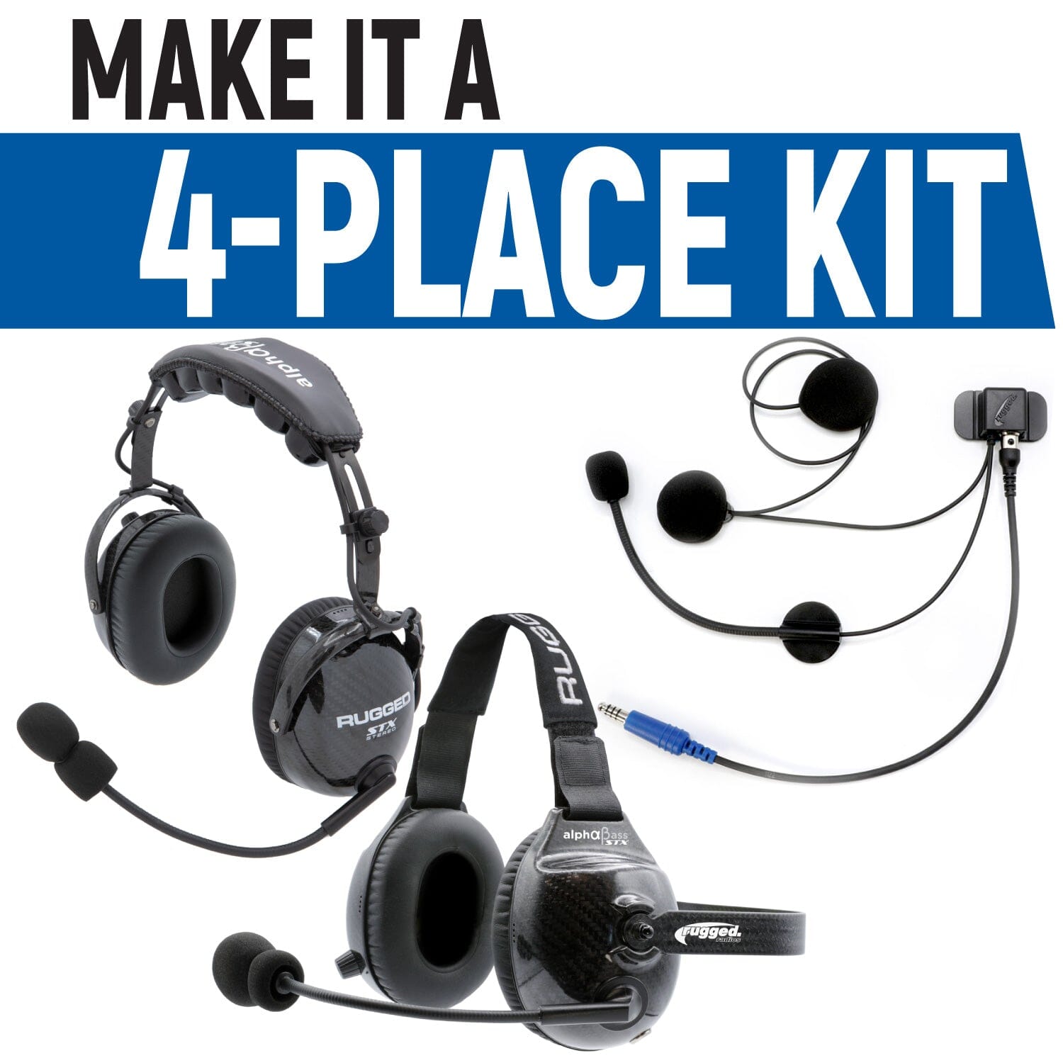 Rear Seat Expansion Kit with Helmet Kits or Headsets - STX Stereo / Helmet Kit