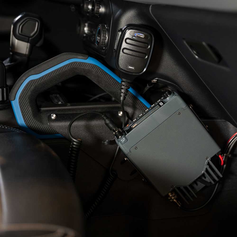 Bronco Mobile Radio Mount for Center Console Passenger Grab Handle